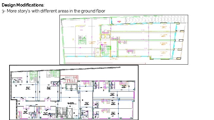 Design Modifications: 3 - More story's with different areas in the ground floor 