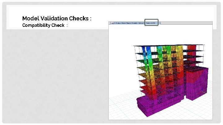 Model Validation Checks : Compatibility Check : 