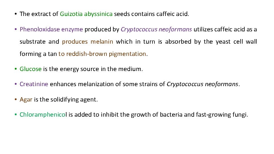  • The extract of Guizotia abyssinica seeds contains caffeic acid. • Phenoloxidase enzyme