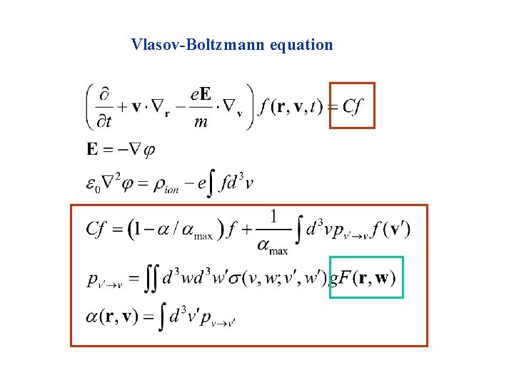 Vlasov-Boltzmann equation 