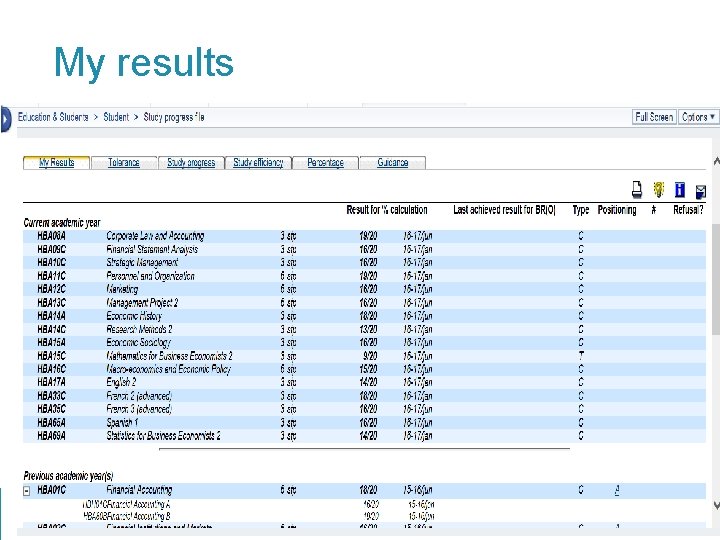 My results 30 