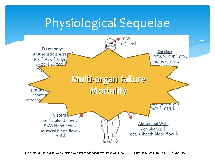 Physiological Sequelae Multi-organ failure Mortality Malbrain ML. Is it wise not to think about Physiological Sequelae Multi-organ failure Mortality Malbrain ML. Is it wise not to think about
