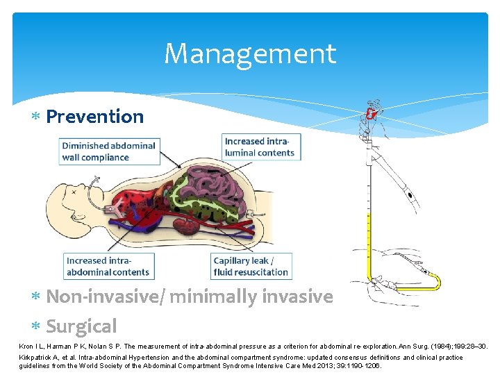 Management Prevention Non-invasive/ minimally invasive Surgical Kron I L, Harman P K, Nolan S Management Prevention Non-invasive/ minimally invasive Surgical Kron I L, Harman P K, Nolan S
