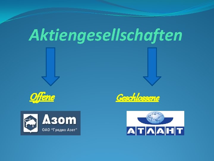 Aktiengesellschaften Offene Geschlossene 