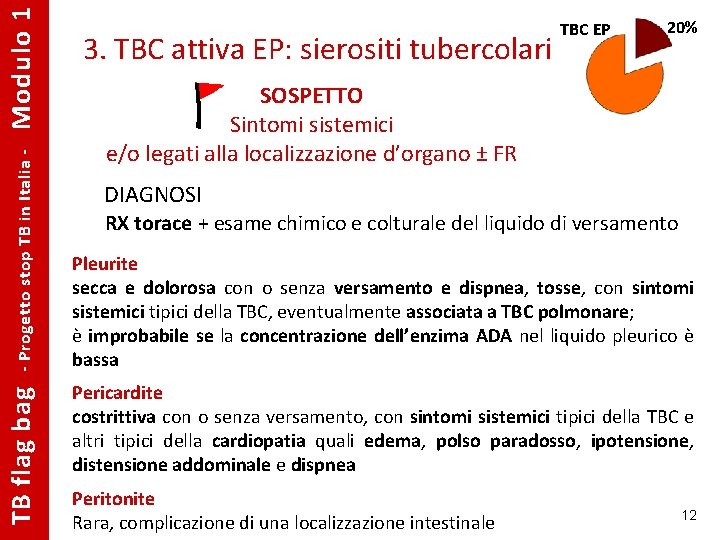 Modulo 1 - Progetto stop TB in Italia - TB flag bag 3. TBC