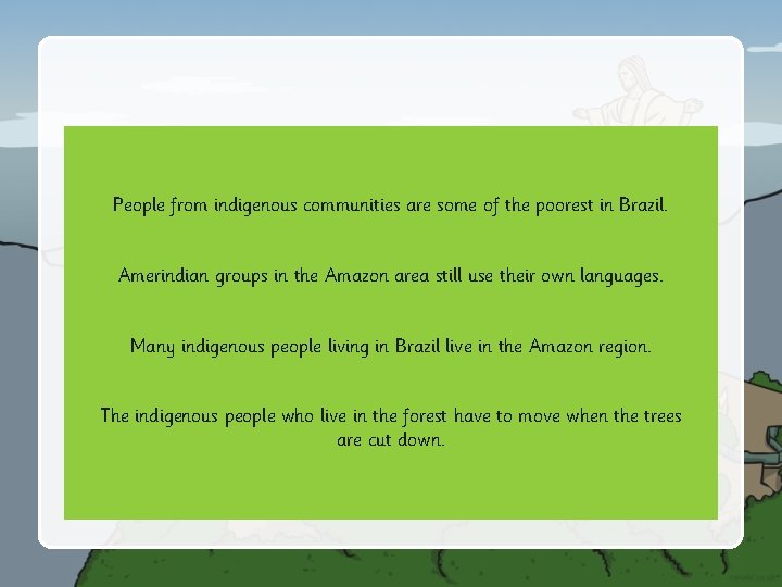 People from indigenous communities are some of the poorest in Brazil. Amerindian groups in