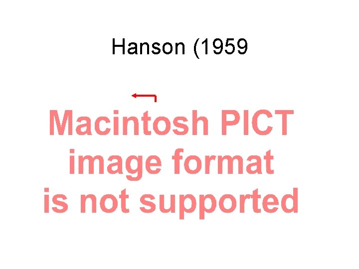 Hanson (1959 