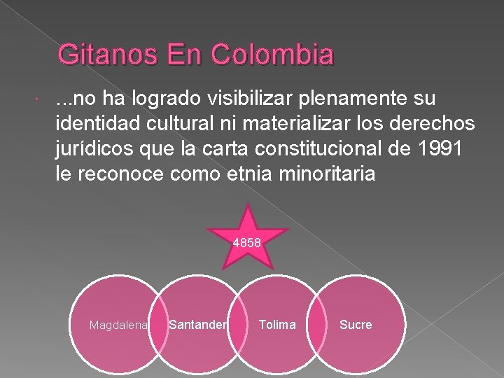 Gitanos En Colombia . . . no ha logrado visibilizar plenamente su identidad cultural