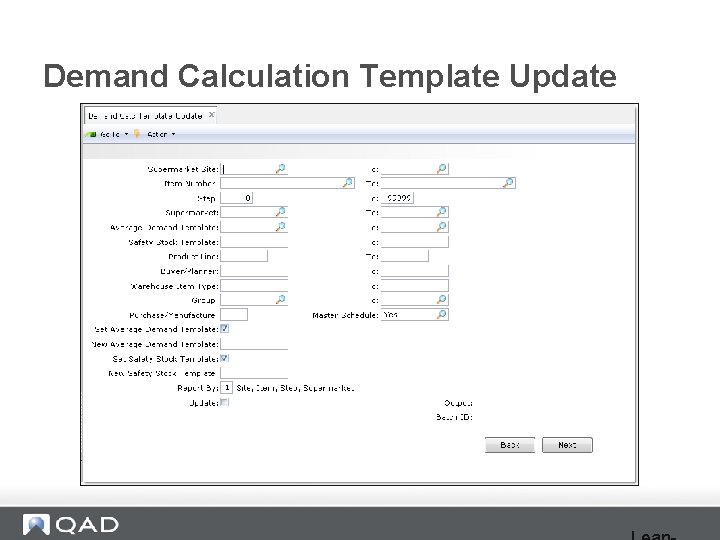 Demand Calculation Template Update 