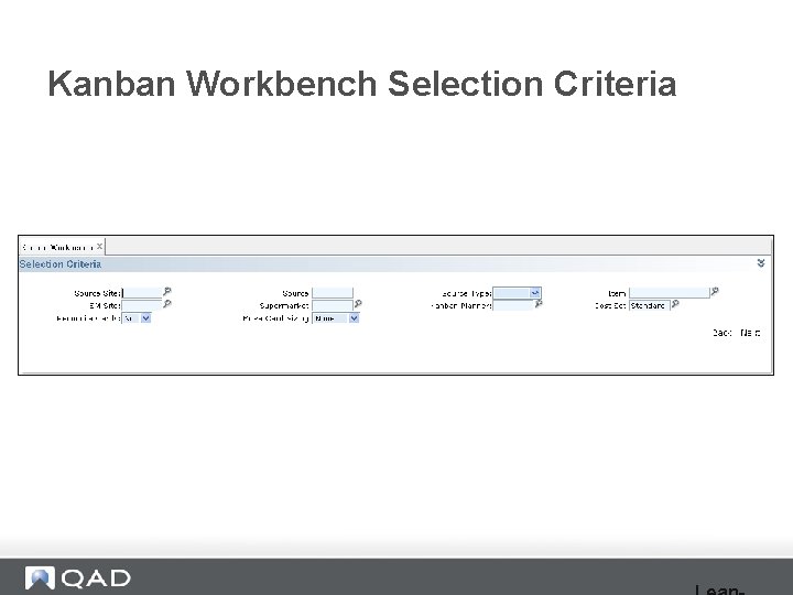 Kanban Workbench Selection Criteria 