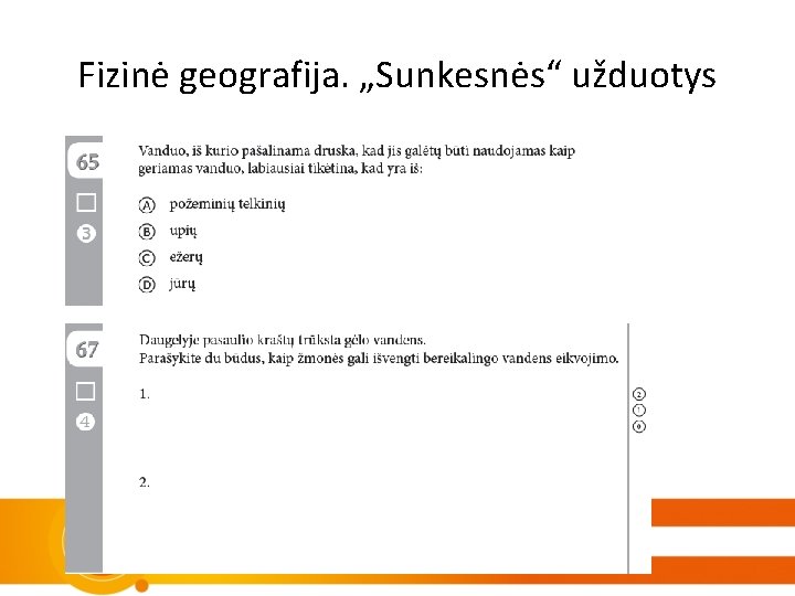 Fizinė geografija. „Sunkesnės“ užduotys 