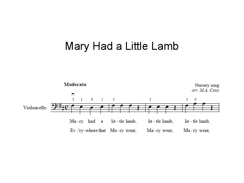 Mary Had a Little Lamb Mary Had a Little Lamb
