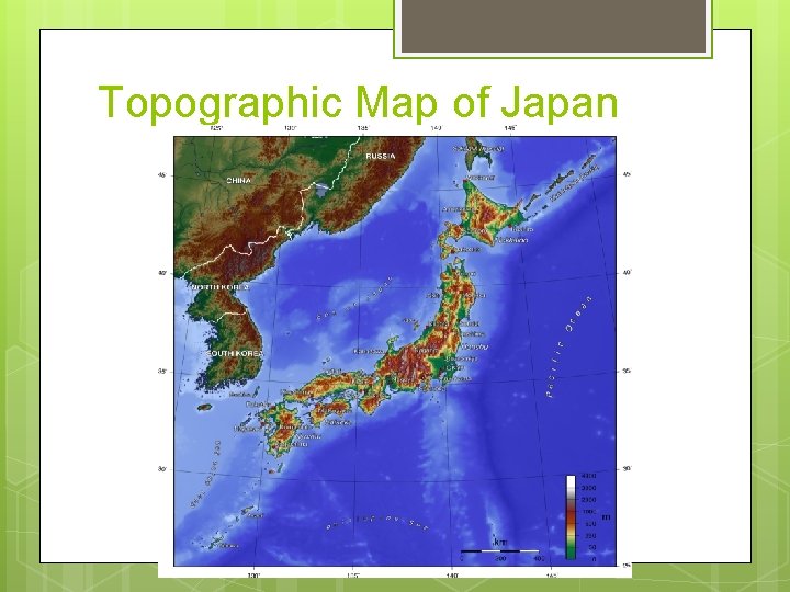 Topographic Map of Japan 