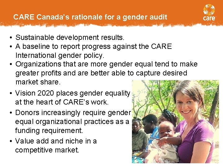 Gender Equality in Your Own Backyard CARE Canadas