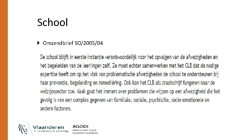 School Omzendbrief SO/2005/04 