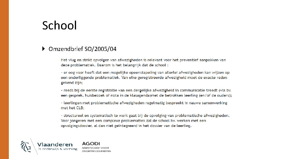 School Omzendbrief SO/2005/04 