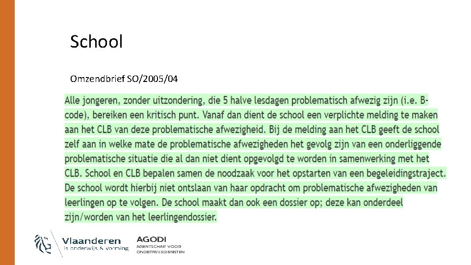 School Omzendbrief SO/2005/04 