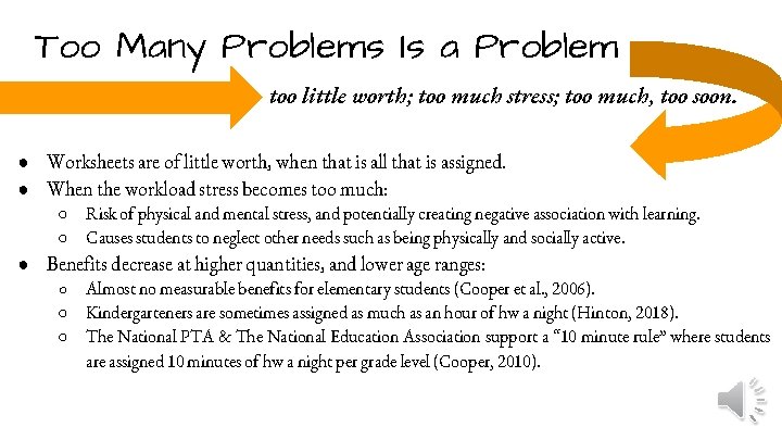 Too Many Problems Is a Problem too little worth; too much stress; too much,