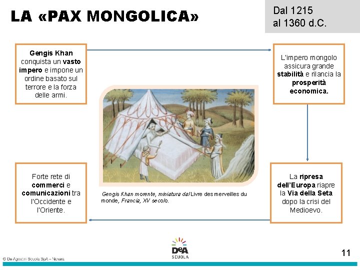 LA «PAX MONGOLICA» Gengis Khan conquista un vasto impero e impone un ordine basato