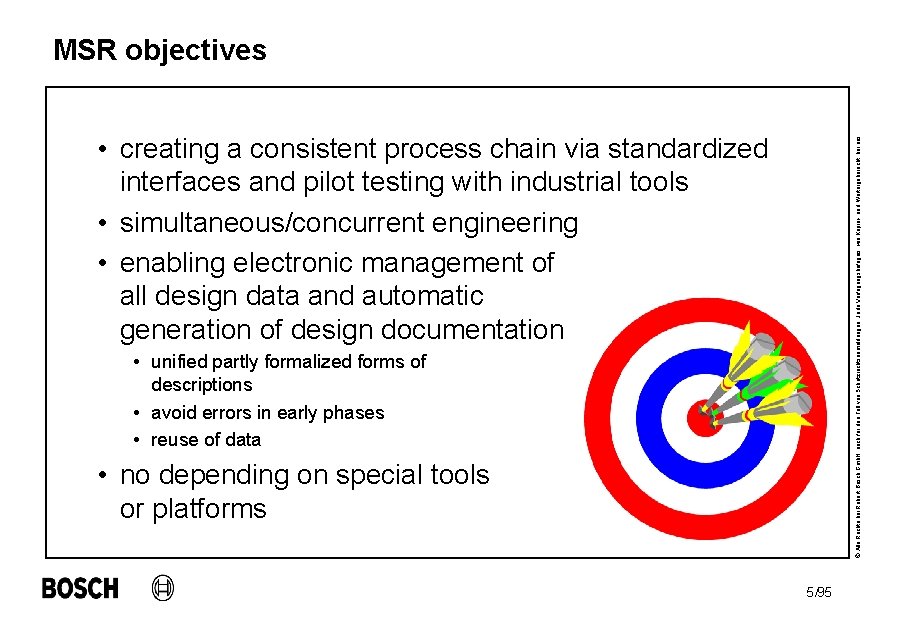 MSR objectives © Alle Rechte bei Robert Bosch Gmb. H, auch für den Fall