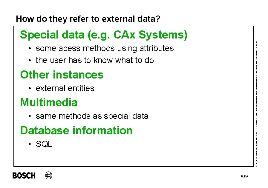 How do they refer to external data? © Alle Rechte bei Robert Bosch Gmb.