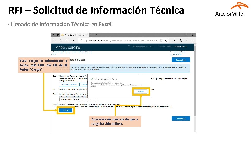 RFI – Solicitud de Información Técnica - Llenado de Información Técnica en Excel Para