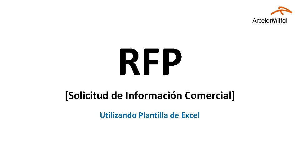 RFP [Solicitud de Información Comercial] Utilizando Plantilla de Excel 