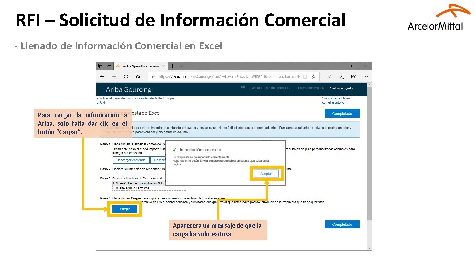 RFI – Solicitud de Información Comercial - Llenado de Información Comercial en Excel Para