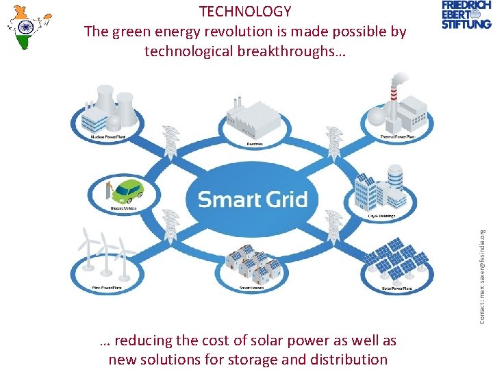 Contact: marc. saxer@fesindia. org TECHNOLOGY The green energy revolution is made possible by technological