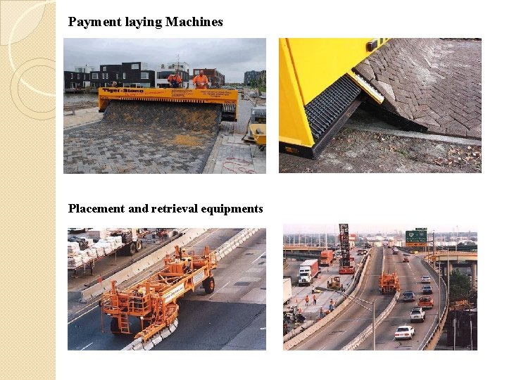 Payment laying Machines Placement and retrieval equipments 