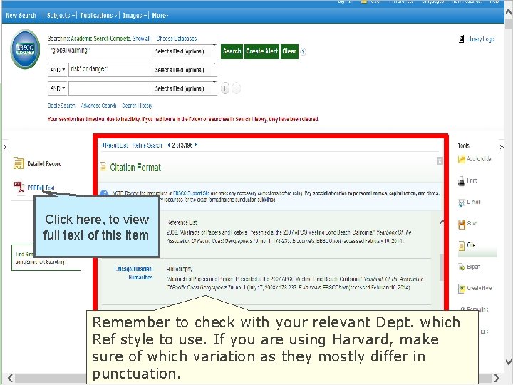 Click here, to view full text of this item Remember to check with your