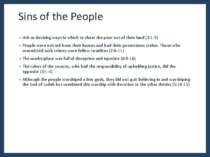 Sins of the People • rich as devising ways in which to cheat the Sins of the People • rich as devising ways in which to cheat the