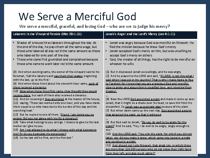 We Serve a Merciful God We serve a merciful, graceful, and loving God – We Serve a Merciful God We serve a merciful, graceful, and loving God –