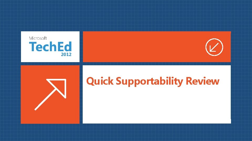 Quick Supportability Review 