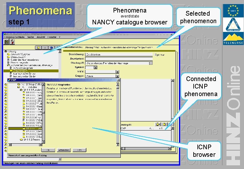 Phenomena step 1 Phenomena event/state NANCY catalogue browser Selected phenomenon Connected ICNP phenomena ICNP