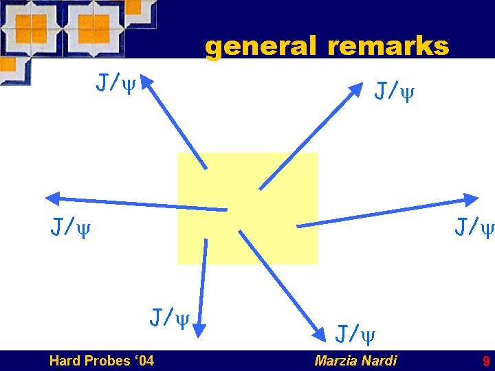 general remarks J/y J/y J/y Hard Probes ‘ 04 J/y Marzia Nardi 9 