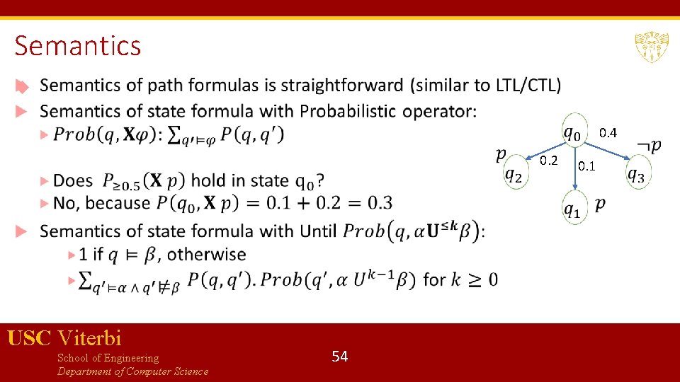 Semantics 0. 4 0. 2 USC Viterbi School of Engineering Department of Computer Science