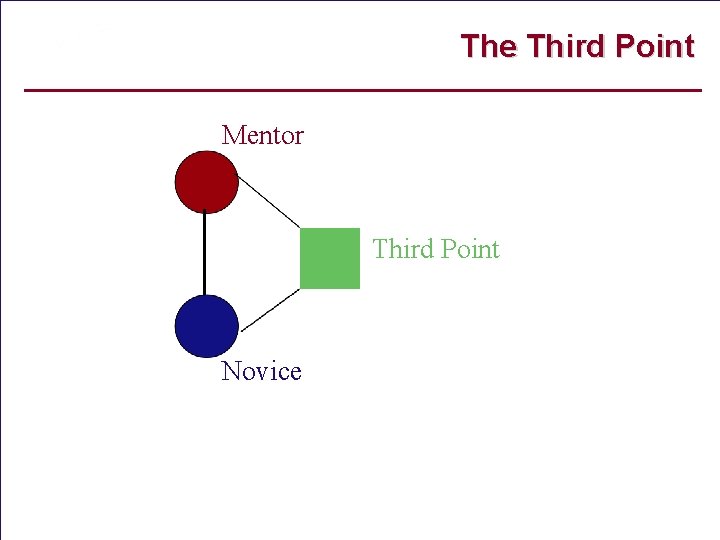 The Third Point Mentor Third Point Novice Mentoring Matters - Copyright 2004 – Mira.