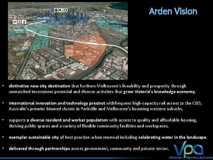 Arden Vision • distinctive new city destination that furthers Melbourne's liveability and prosperity through