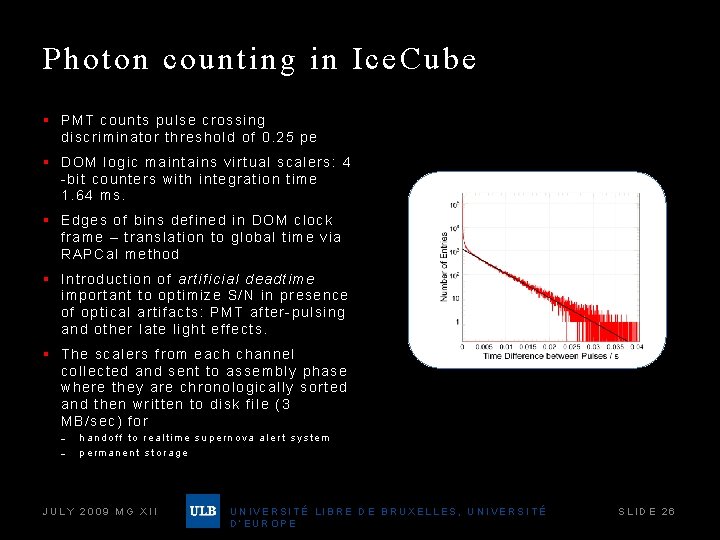 Photon counting in Ice. Cube § PMT counts pulse crossing discriminator threshold of 0.