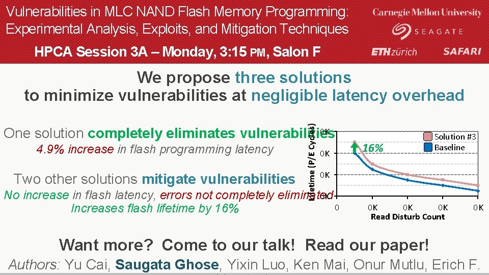Vulnerabilities in MLC NAND Flash Memory Programming: Experimental Analysis, Exploits, and Mitigation Techniques HPCA