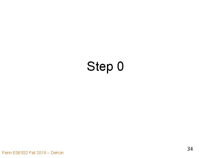 Step 0 Penn ESE 532 Fall 2019 -- De. Hon 34 