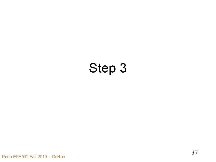 Step 3 Penn ESE 532 Fall 2019 -- De. Hon 37 