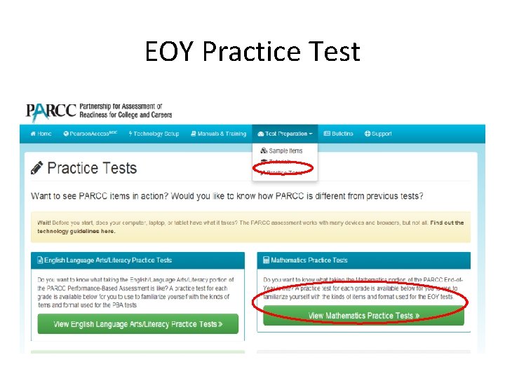 EOY Practice Test 
