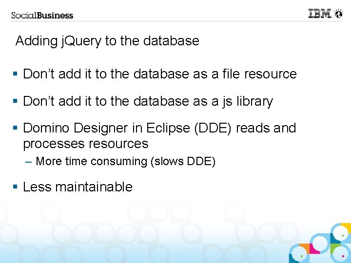 Adding j. Query to the database § Don’t add it to the database as