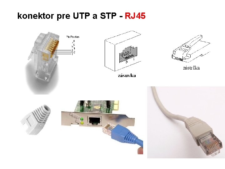 konektor pre UTP a STP - RJ 45 