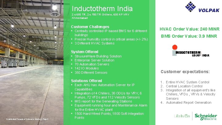 Inductotherm India 2 x 650 TR, 2 x 190 TR Chillers, 600 HP VRV