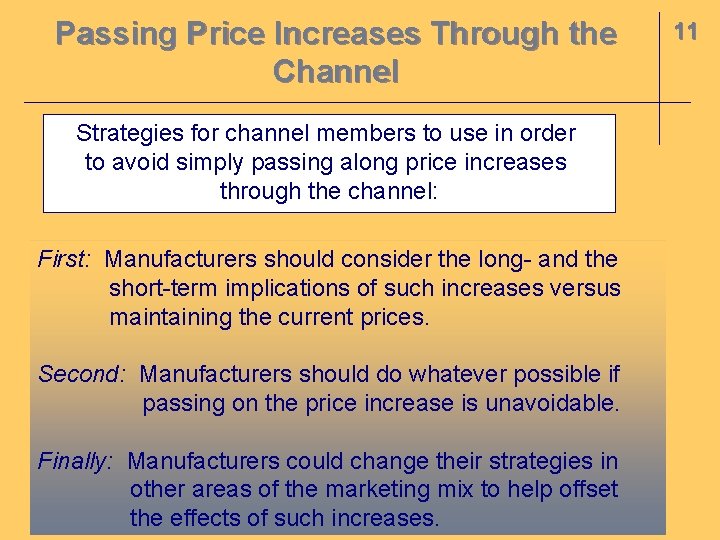 Passing Price Increases Through the Channel Strategies for channel members to use in order
