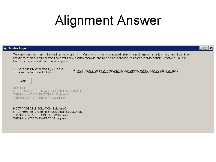 Alignment Answer 