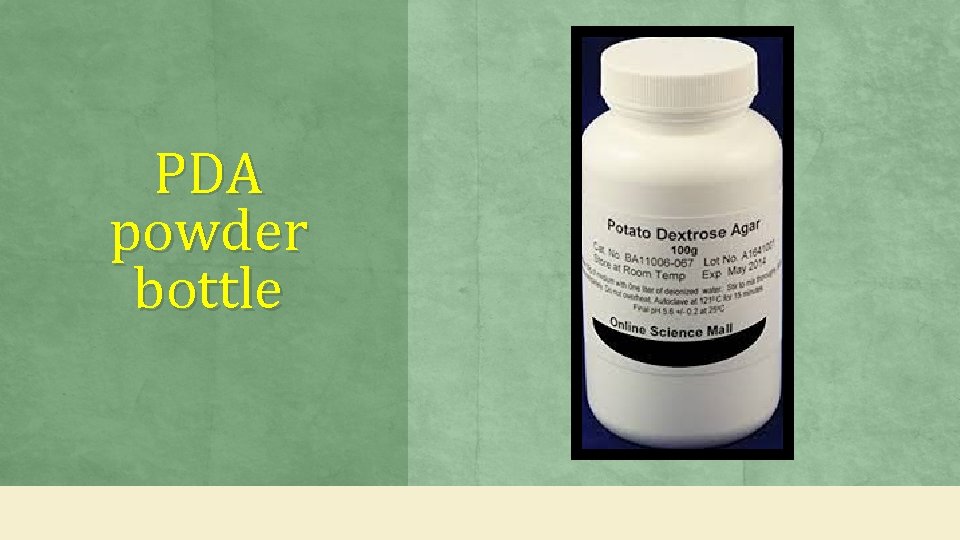 PDA powder bottle 